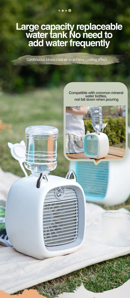 Portable Mini Air Conditioner Fan USB Air Cooler Fan Humidifier