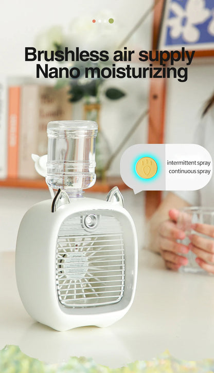 Portable Mini Air Conditioner Fan USB Air Cooler Fan Humidifier