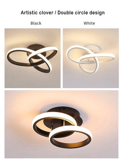 Household LED Chandelier Three Colors Lamp Modern Style Ceiling Lamp